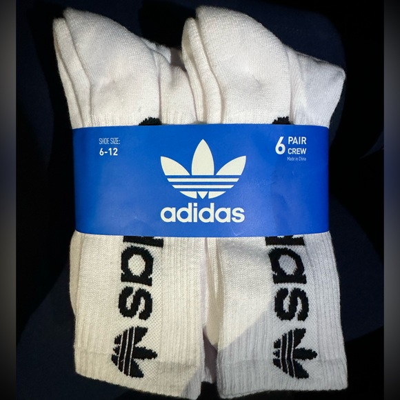 Adidas Crew Socks 6 Pair - Picture 2 of 3